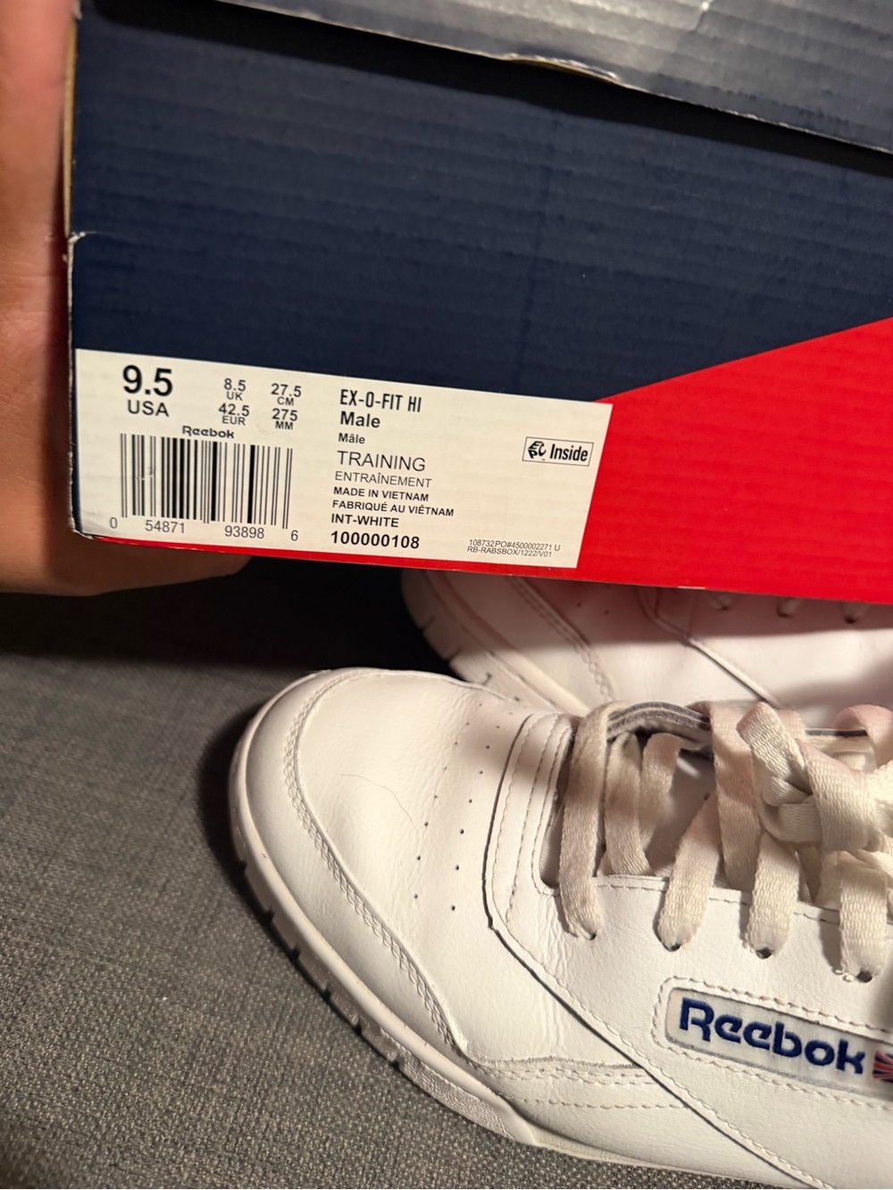 Size 9.5 - Reebok Ex-O-Fit High White - Picture 8 of 8